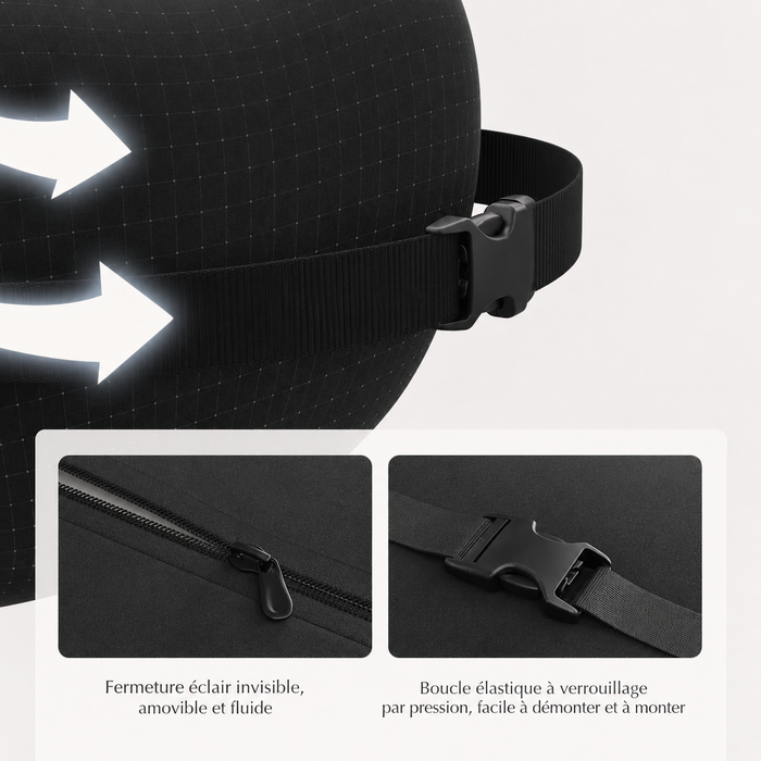 Appui-tête à sangle pour chaise de bureau
