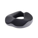 coussin d'assise à découpe coccyx en anneau, coloris noir et gris