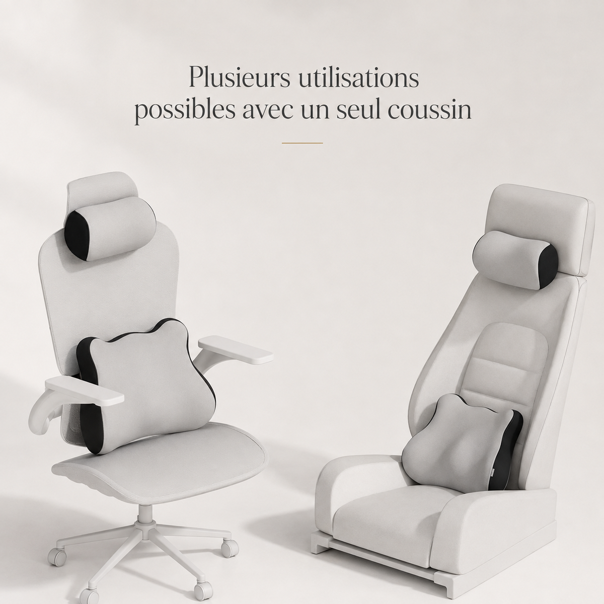 Appui-tête à sangle pour chaise de bureau